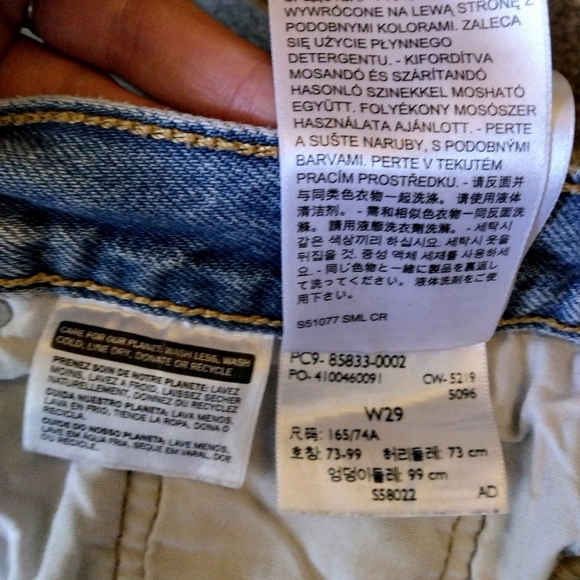 Levi's Women's Cut Off Shorts Denim Size 29 Long Shorts Rigid 501 Denim - Picture 7 of 10